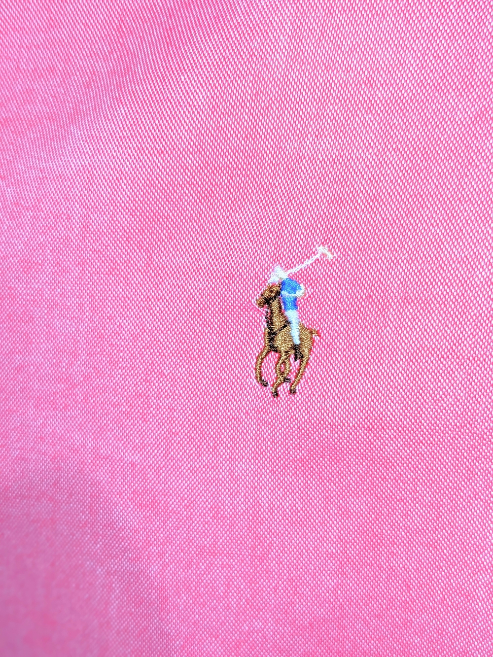 Ralph Lauren Salmon Slim Fit Chambray Oxford Button Down Shirt - Picture 3 of 3